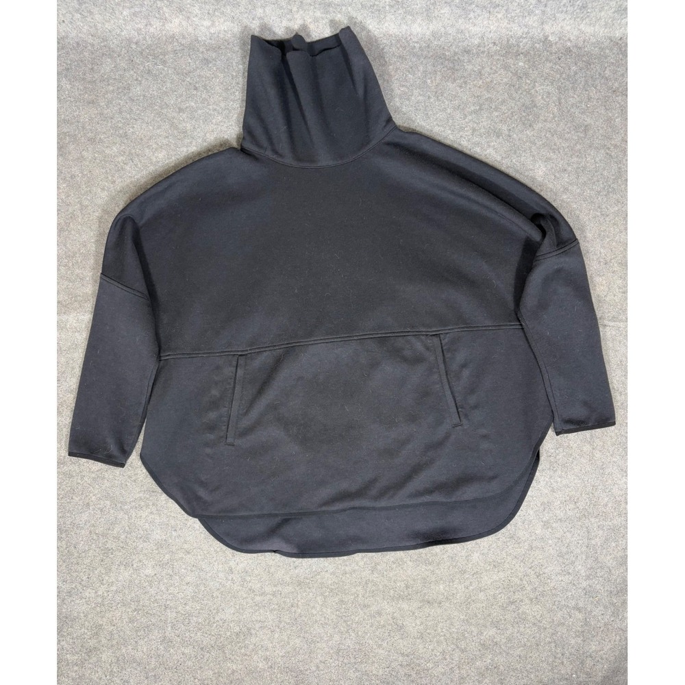 The North Face Slacker Poncho Womens‎ Medium Black Funnel Neck Hoodie NF0A2WKN